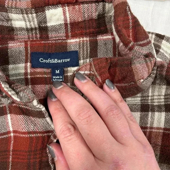 Men’s Croft And Barrow Flannel Size Medium - Picture 3 of 3